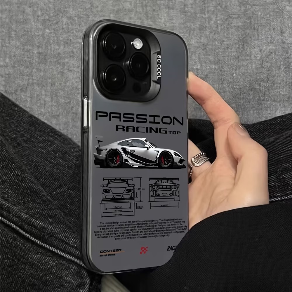 Mini Pc Case - Coole Racing-Style Linien Handyhülle für iPhone