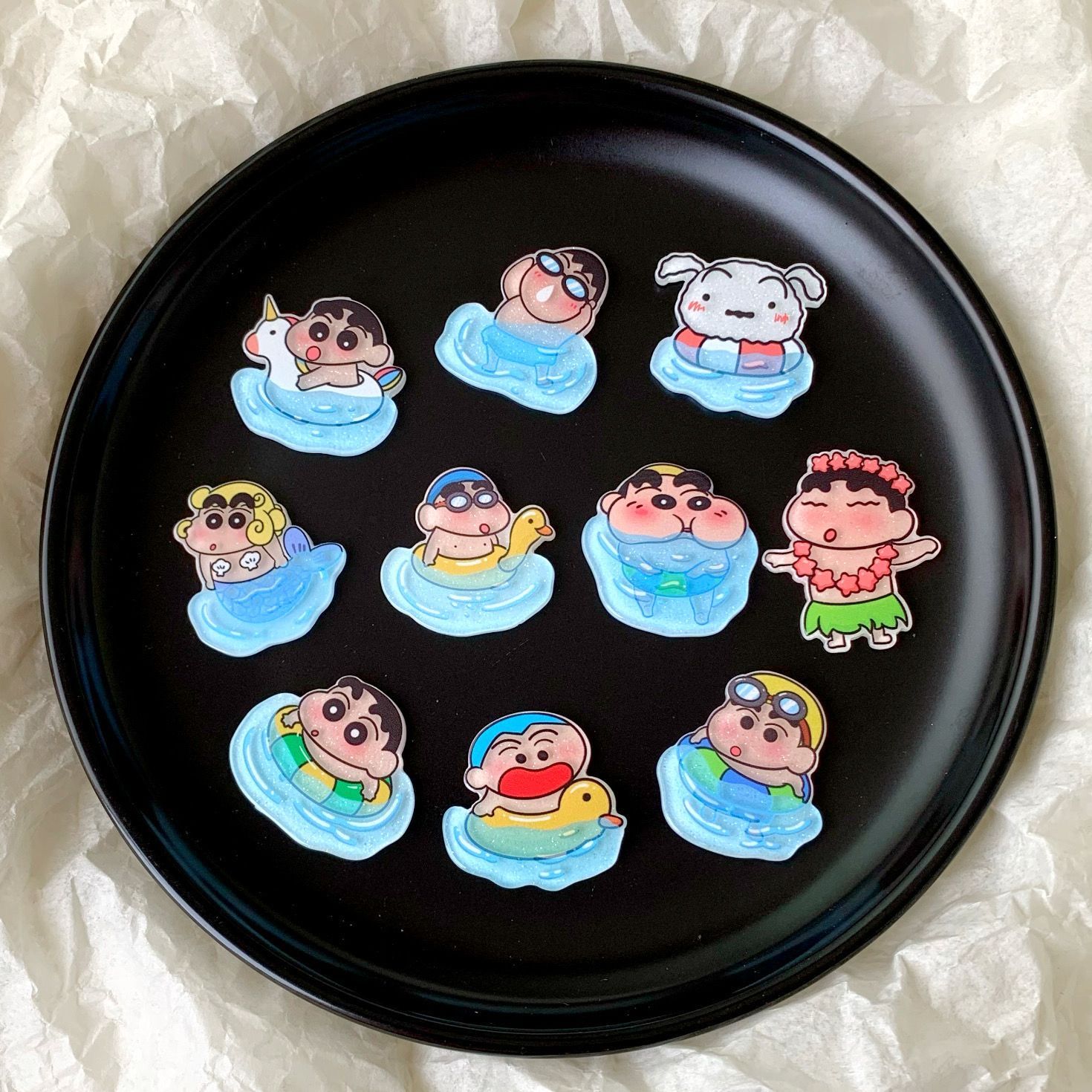 Case Fans - Crayon Shin-chan Harz-Accessoires: Lüfter, Wasserbecher, Schuhschnalle,