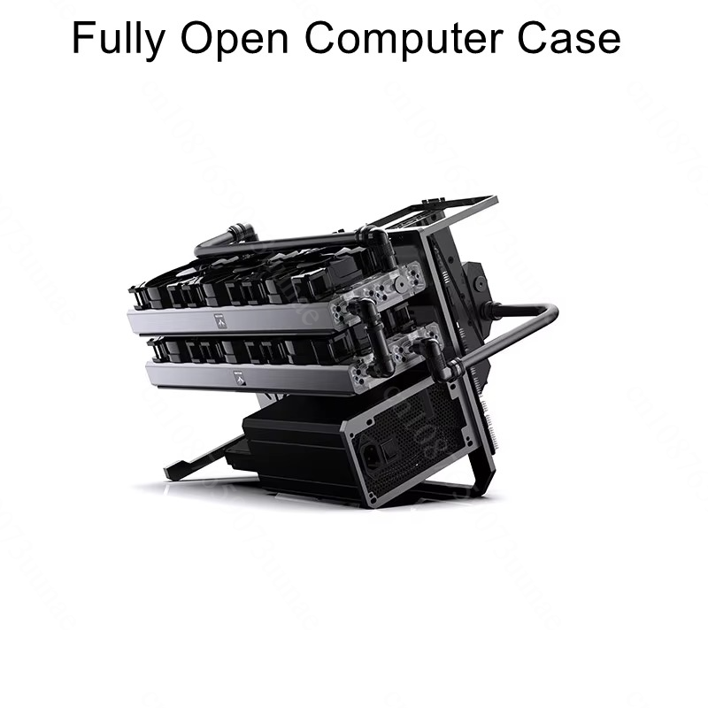 Aluminum Open Frame Test Bench Water Cooling - B-CE-X Open-Frame-Wasserkühlungs-Chassis, Voll-Aluminium-Teststand, DIY-Vitrine, horizontaler und
