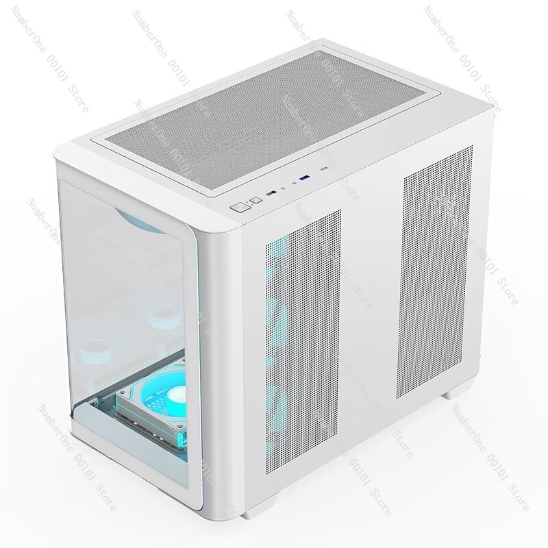 Pc Chassis - Panorama-Gebogenes Glas Desktop-PC-Gehäuse ATX Mid-Tower Gaming-Computer-Chassis
