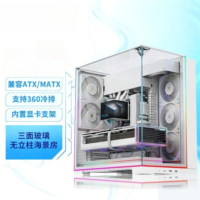 Weißes Panorama-Dreifach-Hartg – Pc Chassis Bewertung und Preis
